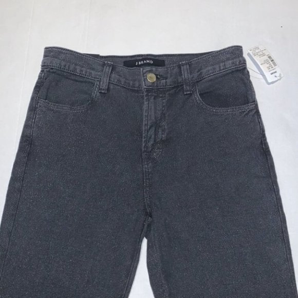 J Brand Alana black High-Rise Glittery Skinny Jeans size 26 - Picture 4 of 16
